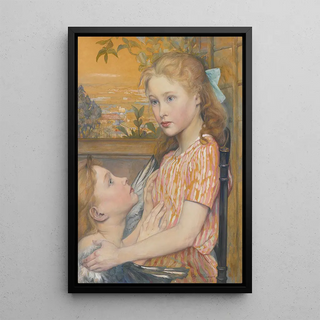 Reproduction of the painting His Guardian Angel - Charles Maurin