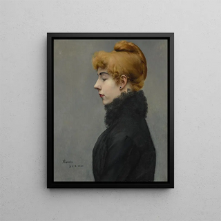 Portrait of a Lady - Charles Maurin — framed artwork on a wall