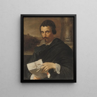 Portrait of a Man - Charles Mellin — framed artwork on a wall