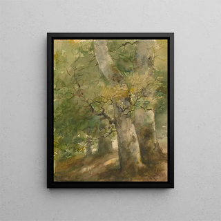 A forest scene - Charles Mente — framed artwork on a wall