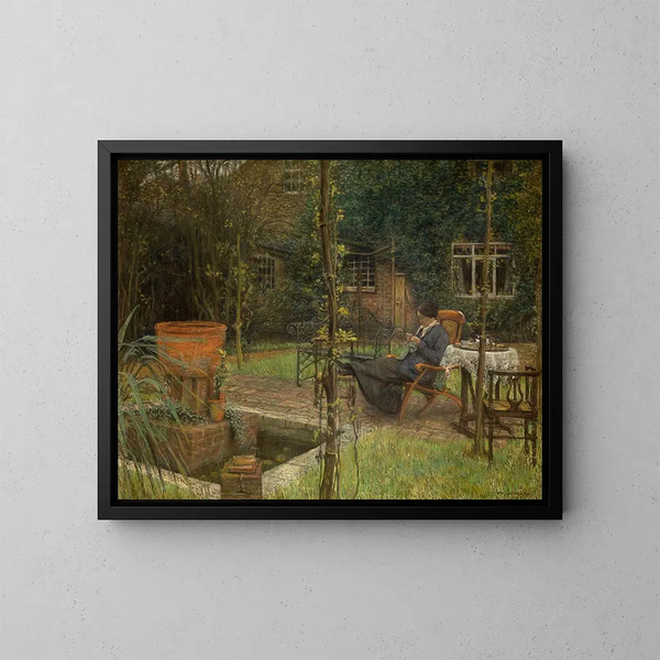 Garden at Calverley - Charles Mertens — framed artwork on a wall