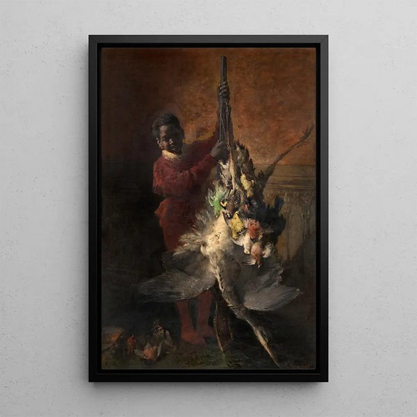 Hunting Trophy Painting - Charles Monginot — framed artwork on a wall