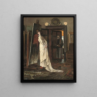 L'atelier des artistes - Charles Napier Kennedy — framed artwork on a wall