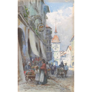 a street in Bern, Switzerland - Charles Nathaniel Worsley — artwork view