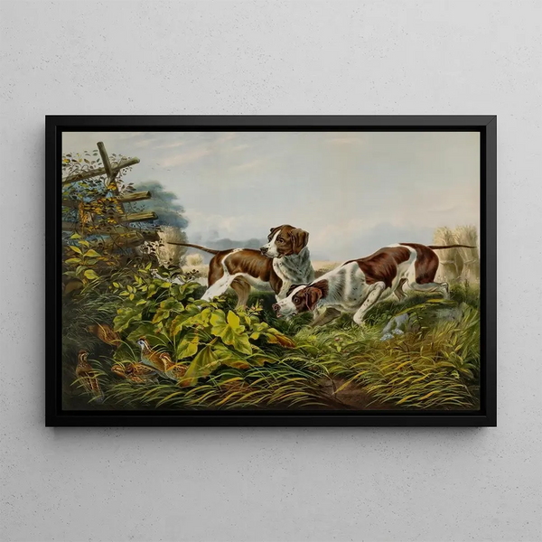 Outdoor Sports Painting Americans: On a Point - Charles Parsons — framed artwork on a wall