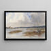 River scene with stranded boats - Charles Parsons — framed artwork on a wall
