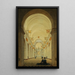 Interior painting of the Buenos Aires Cathedral - Charles Pellegrini — framed artwork on a wall