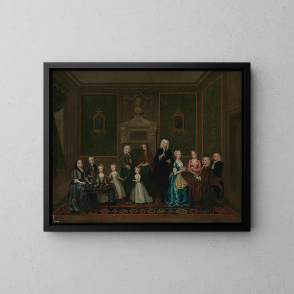 La famille Strong - Charles Philips — framed artwork on a wall