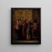 Group of women in the street - Charles Raymond Chabrillac — framed artwork on a wall