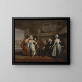 The Vicar of Wakefield, vol. II, chap. III: Olivia's Return - Charles Reuben Ryley — framed artwork on a wall
