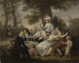 The Vicar of Wakefield, vol. I, chap. VIII: Dinner in the hayfields, surprised by M. Thornhill - Charles Reuben Ryley — artwork view