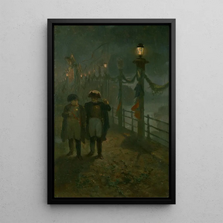 Napoleon in Amsterdam Anno 1811 - Charles Rochussen — framed artwork on a wall