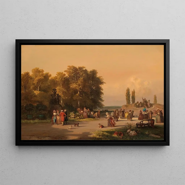Park near Paris - Charles Rochussen — framed artwork on a wall