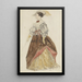 Woman in luxurious costume with hat and riding crop in hand - Charles Rochussen — framed artwork on a wall