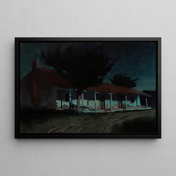 After the Arrival of the Gringo - Charles Rollo Peters — framed artwork on a wall