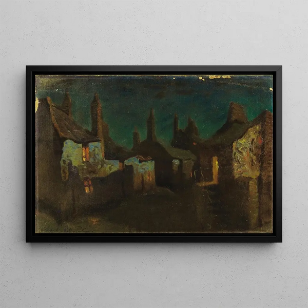 Californian Night Scene - Charles Rollo Peters — framed artwork on a wall