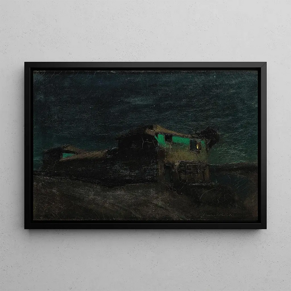 La vieille douane de Monterey - Charles Rollo Peters — framed artwork on a wall