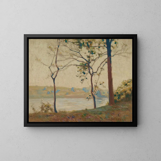 De l'autre côté de la rivière - Charles Rosen — framed artwork on a wall