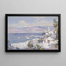 The port of Messina with the Calabrian coast in the distance - Charles Rowbotham — framed artwork on a wall