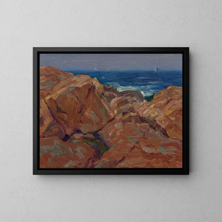 Dark Sea Painting - Charles Salis Kaelin — framed artwork on a wall