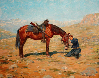 The Last Drop - Charles Schreyvogel — artwork view
