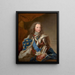 Portrait of King Louis XV in armor - Charles Sevin de la Penaye — framed artwork on a wall