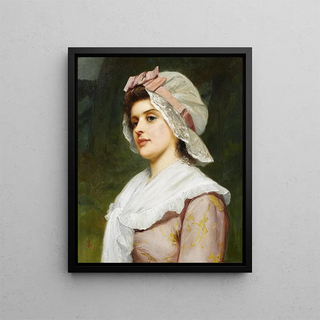 A Country Woman - Charles Sillem Lidderdale — framed artwork on a wall