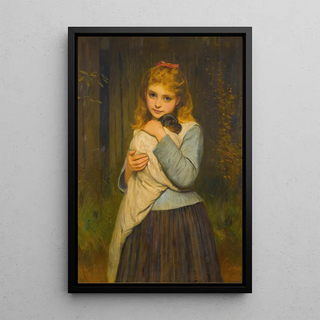 A Foster Mother - Charles Sillem Lidderdale — framed artwork on a wall