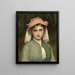 Portrait of a young girl in a forest - Charles Sillem Lidderdale — framed artwork on a wall