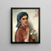 The Flower Seller - Charles Sillem Lidderdale — framed artwork on a wall