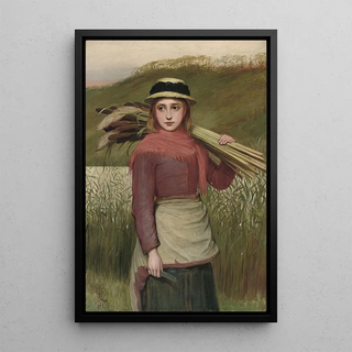 Reproduction of the painting The reed cutter 1881 - Charles Sillem Lidderdale