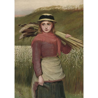 Reproduction of the painting The reed cutter 1881 - Charles Sillem Lidderdale