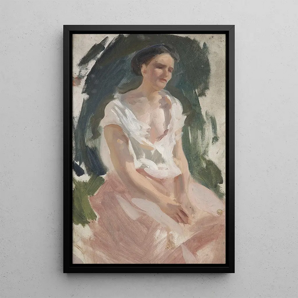 Woman figure - Charles Sims — framed artwork on a wall
