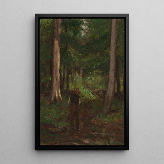 Reproduction of the painting Figure sur un chemin forestier - Charles Stanley Reinhart