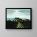 House in the landscape - Charles Stewart Stobie — framed artwork on a wall