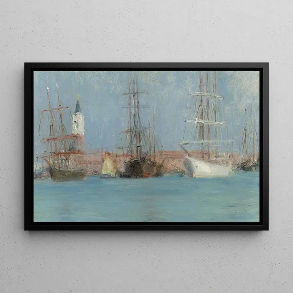 Venice Ships - Charles Stuart Forbes — framed artwork on a wall
