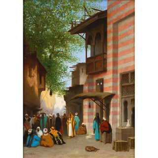 Street scene painting in North Africa - Charles Théodore Frère — artwork view