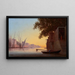 Dhows sur le Nil - Charles Théodore Frère — framed artwork on a wall