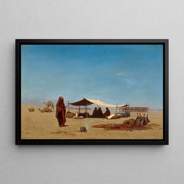 The Libyan Desert - Charles Théodore Frère — framed artwork on a wall
