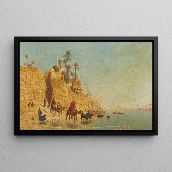 Manfalout - Charles Théodore Frère — framed artwork on a wall