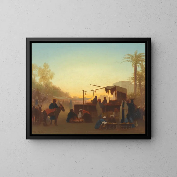 Marche au Caire - Charles Théodore Frère — framed artwork on a wall