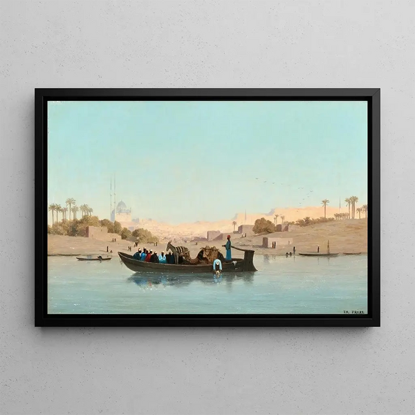 On the Nile - Charles Théodore Frère — framed artwork on a wall