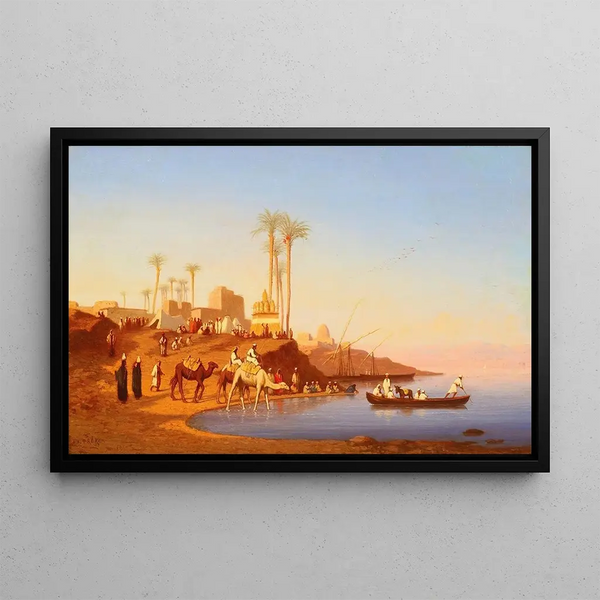 Passage du Nil - Charles Théodore Frère — framed artwork on a wall