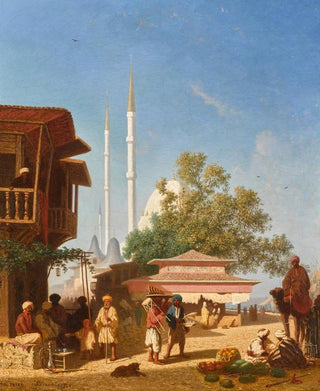 The Nusretiye Mosque in Istanbul - Charles Théodore Frère — artwork view