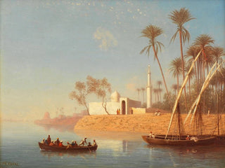 View of Boulak near Cairo, Egypt - Charles Théodore Frère — artwork view