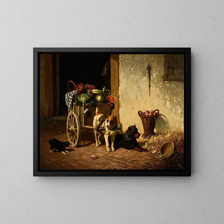 Dog Team - Charles Thomas — framed artwork on a wall
