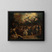 the Death of M. de Pelleport who was intervening to save M. de Losme, officer of the Bastille, in front of the City Hall, July 14, 1789, Revolution - Charles Thévenin — framed artwork on a wall