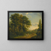 a rider and characters on a country road - Charles Towne — framed artwork on a wall