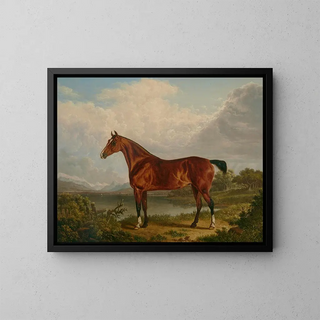 A chestnut hunting horse belonging to Richard Tiltey - Charles Towne — framed artwork on a wall