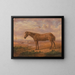 Old Billy painting, a 62-year-old draft horse - Charles Towne — framed artwork on a wall